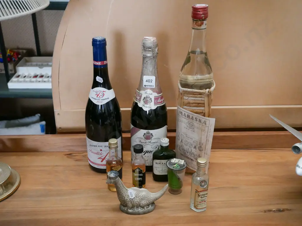 spirit miniatures, wine bottles, unopened Narsaska Image 1++