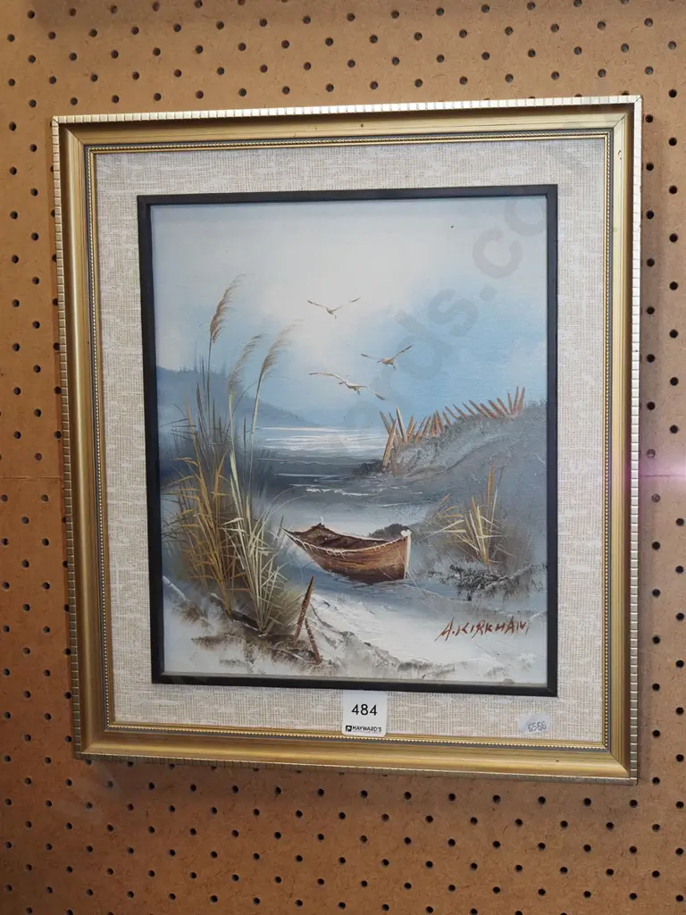 framed oil on board - coastal scene Image 1++