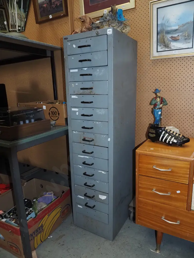 15 drawer filing cabinet - lock, no key H320 W330 W380 Image 1++