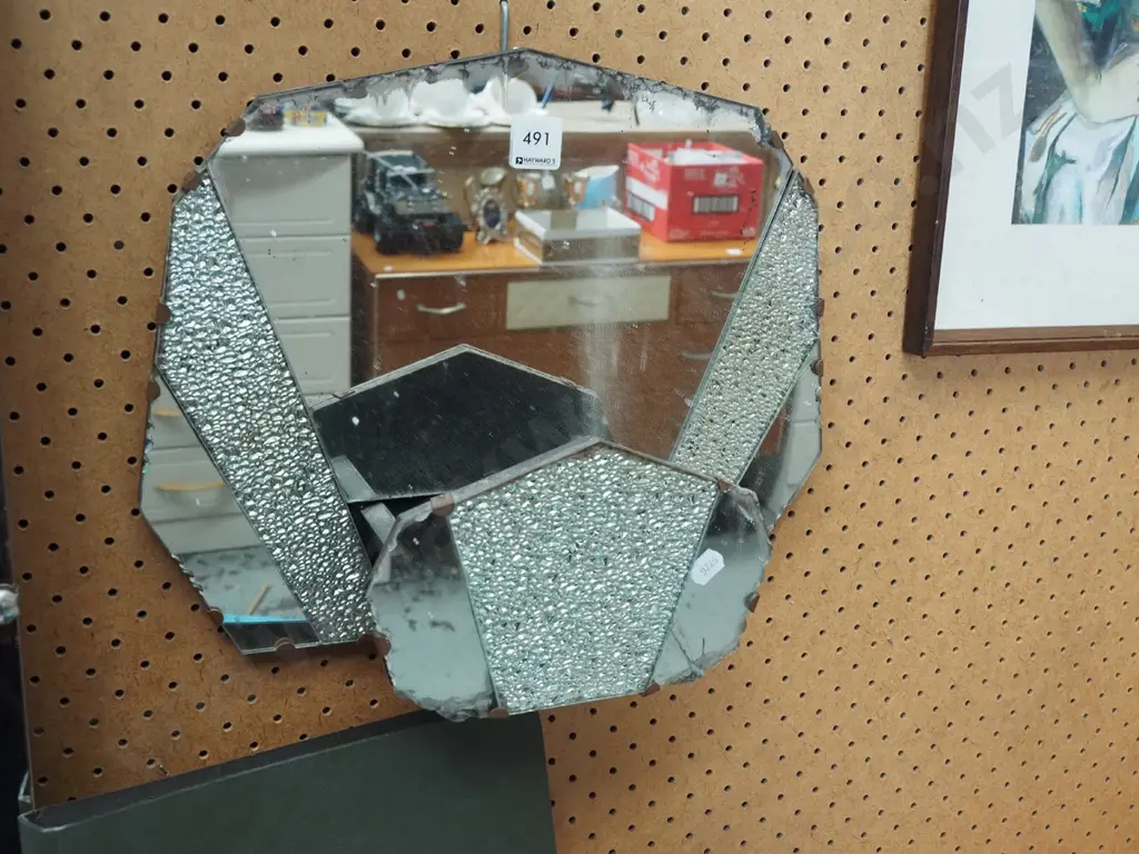 wall mounted mirror pocket vase - silvering H300 Image 1++