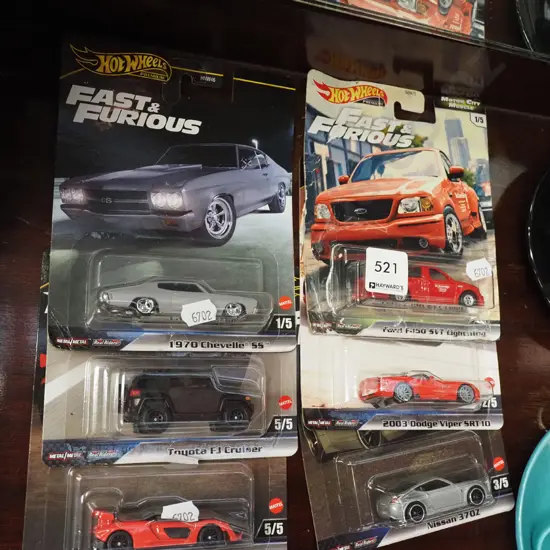 6x carded Hotwheels Fast and Furious