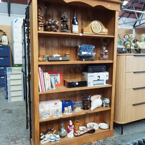 solid rimu bookcase H1800 W1170 D290