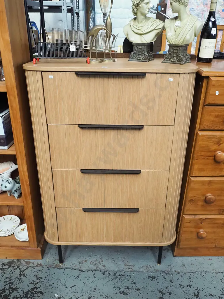 contemporary mdf faux wood veneer chest H1160 W7850 D460 Image 1++