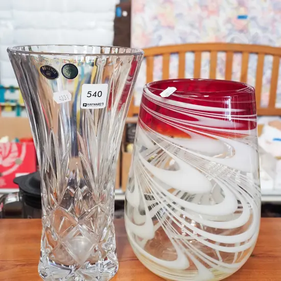 art glass vase, crystal vase H255