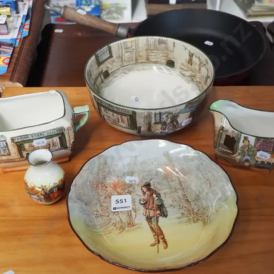 Royal Doulton bowls, jug, vase - chip to vase rim