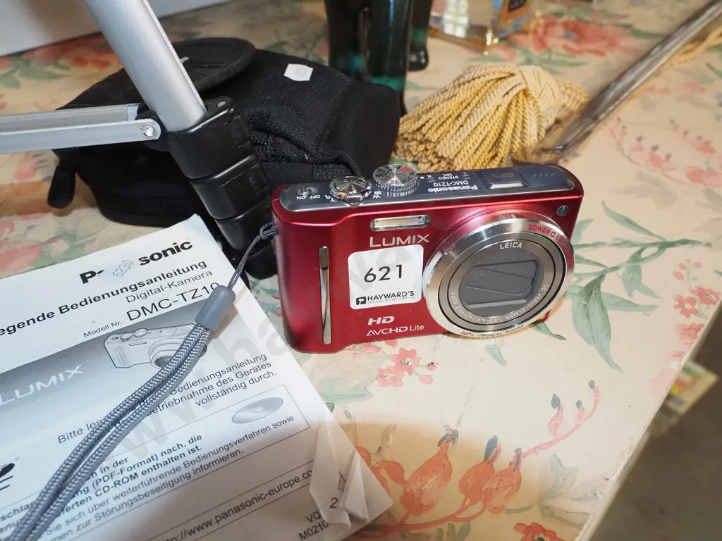 Lumix TZ-10 digital camera, case and small tripod Image 1++