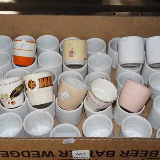 box of numerous egg cups
