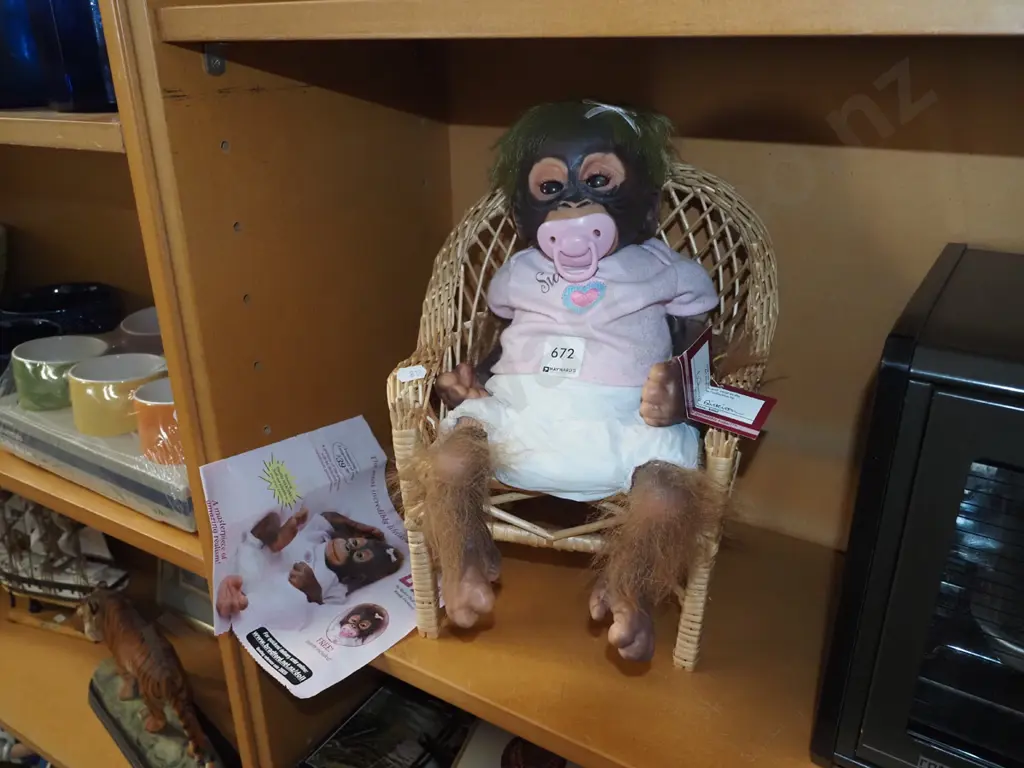 orangutan doll and chair Image 1++
