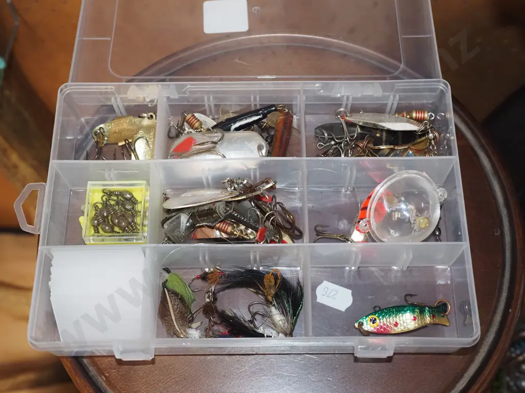 plastic organiser and fishing lures Image 1++