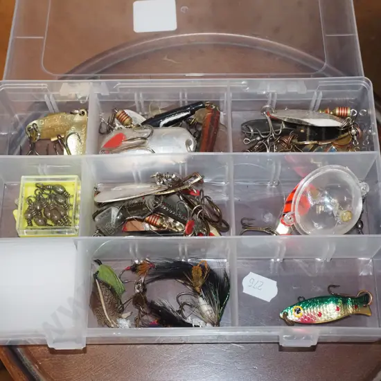 plastic organiser and fishing lures