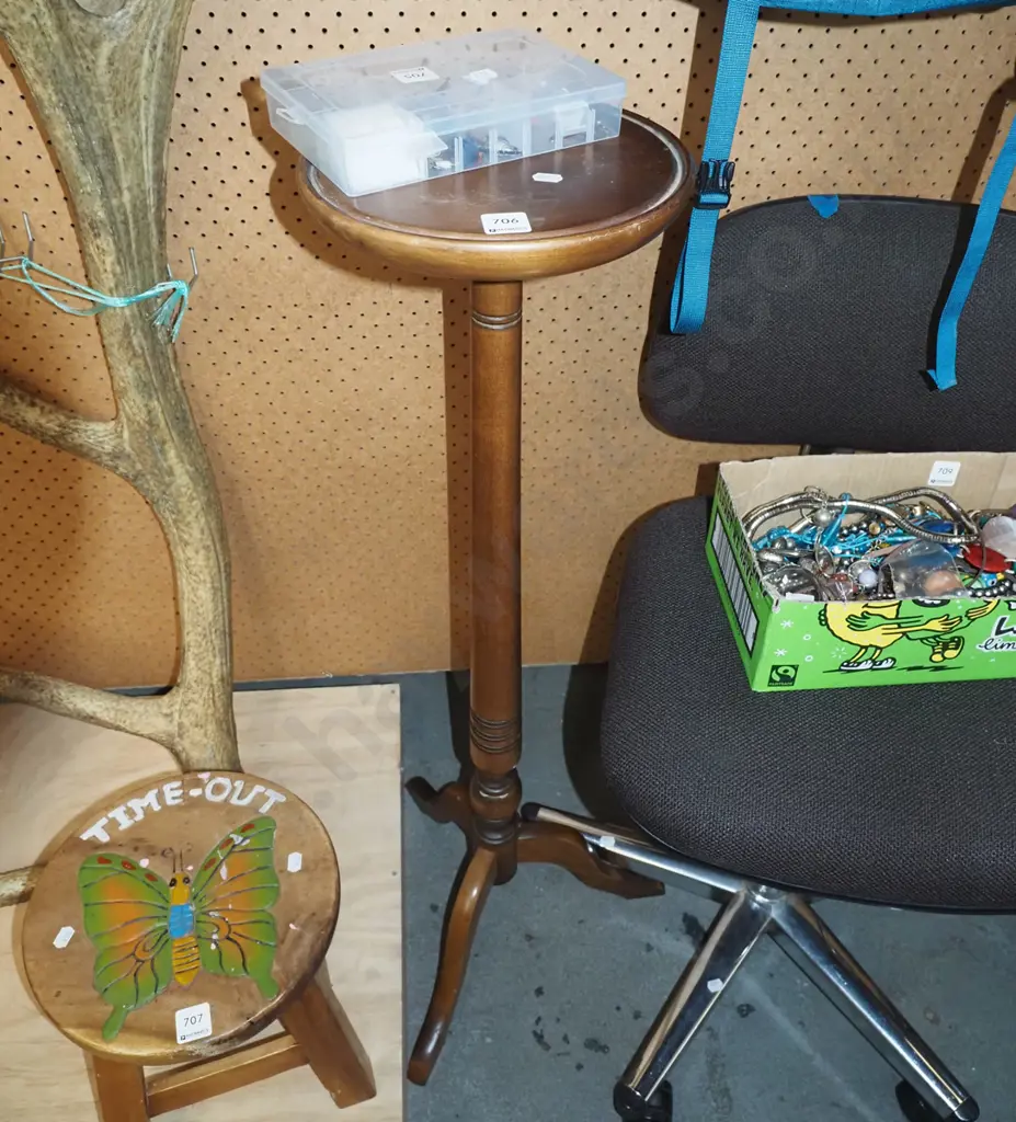 mahogany jardiniere stand H970 Image 1++