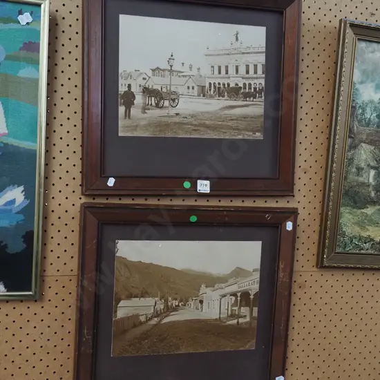 2x reproduction historic photographic prints-  Arrowtown, Dee St Invercargill