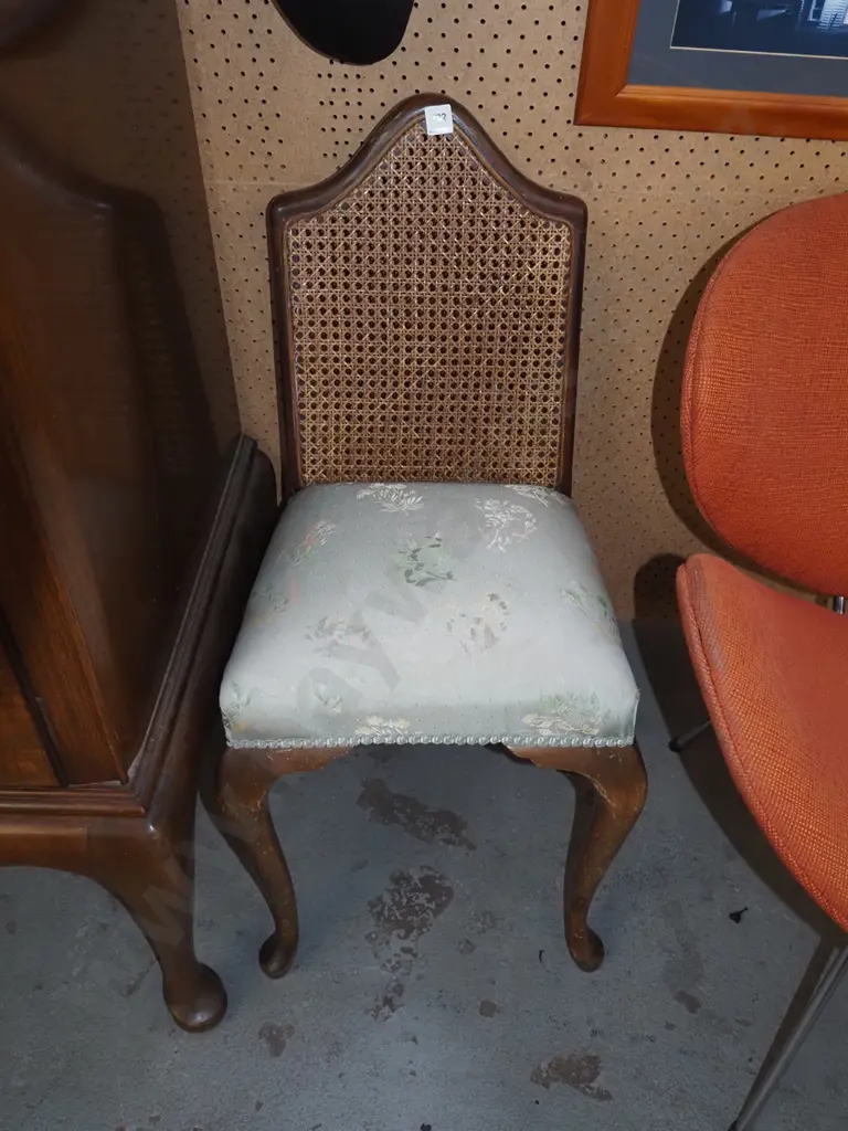 cab leg upholstered bergere bedroom chair - stains to fabric Image 1++