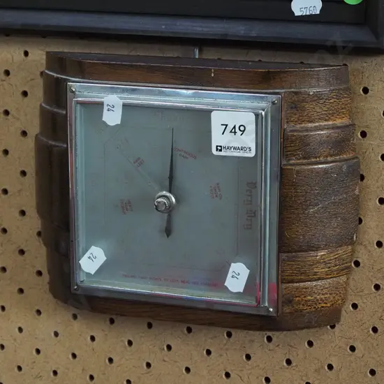 oak wall mouted barometer - fading