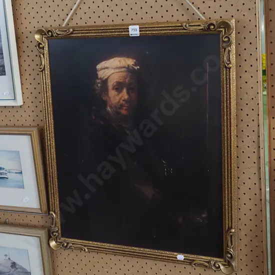 gilt framed Rembrandt print