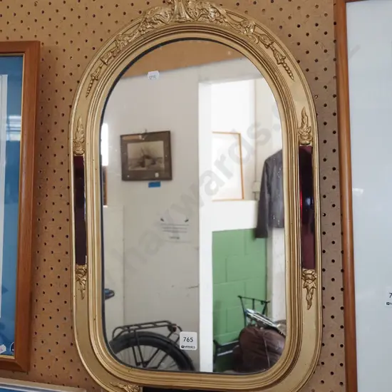 ornate arch top wall mirror