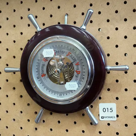 ships wheel barometer