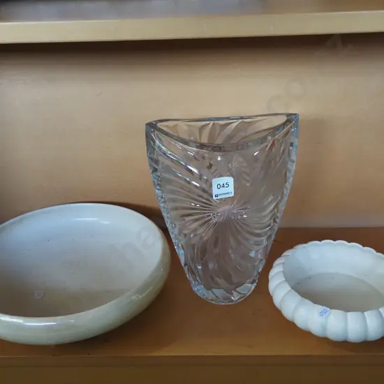 glass vase, 2x float bowls H260