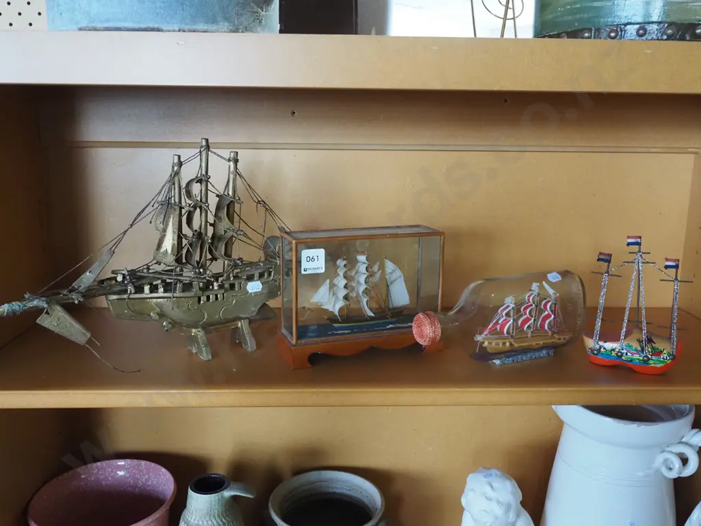 shelf of model ships Image 1++