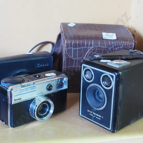 boxed Brownie, 35mm Kodak camera