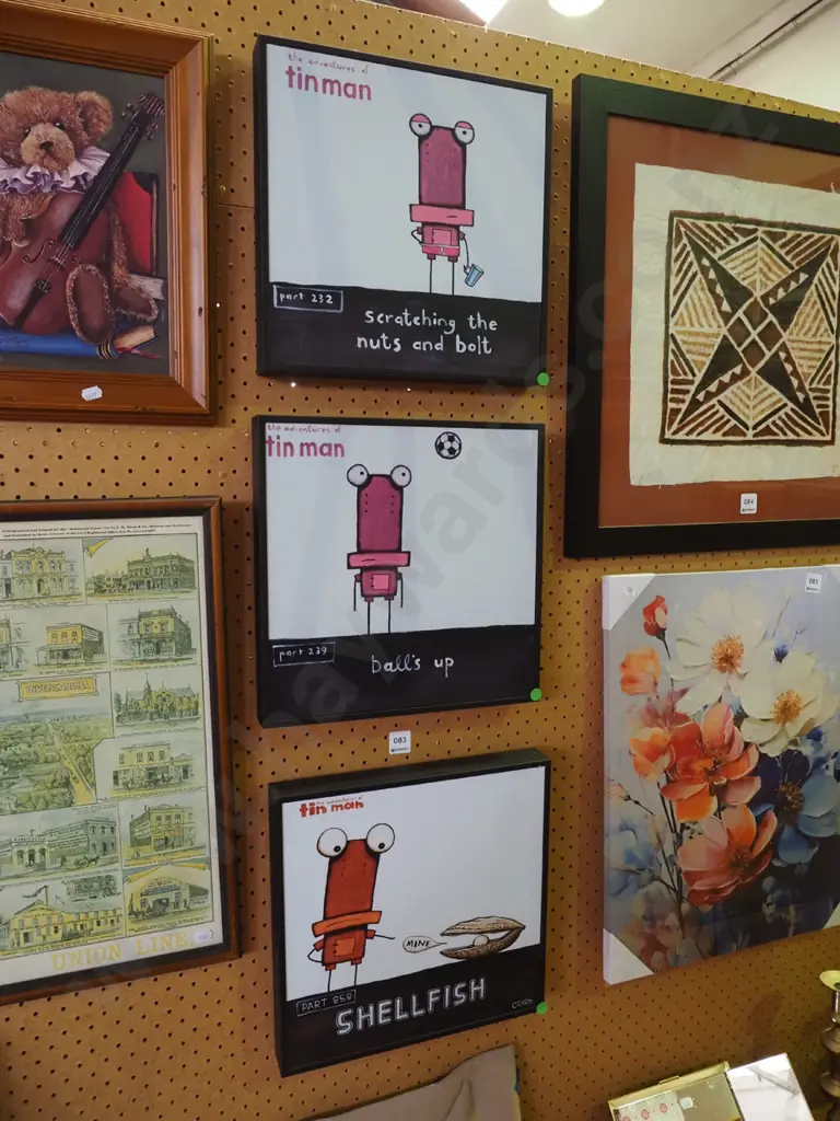 3x Tin Man prints - green dots Image 1++