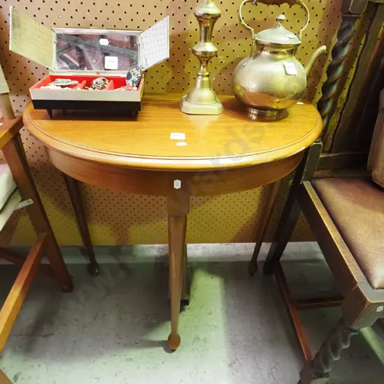 mahogany half round hall table H675