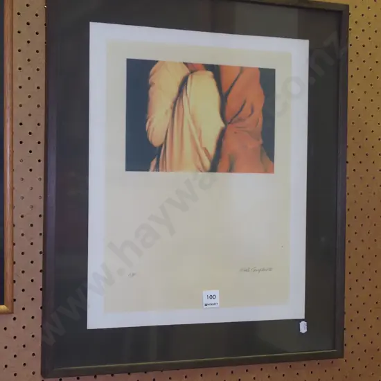 framed AP print on embossed paper