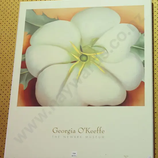 Georgia O'Keefe promotional print on board