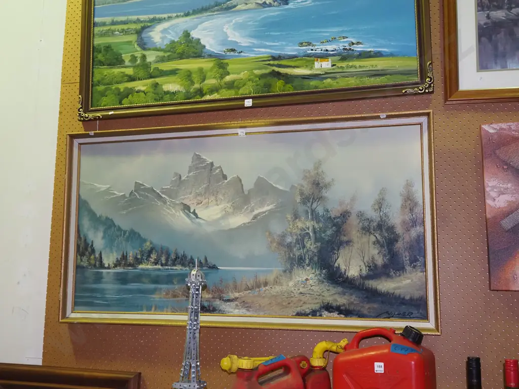 framed print - lake and mountain scene W1280 Image 1++