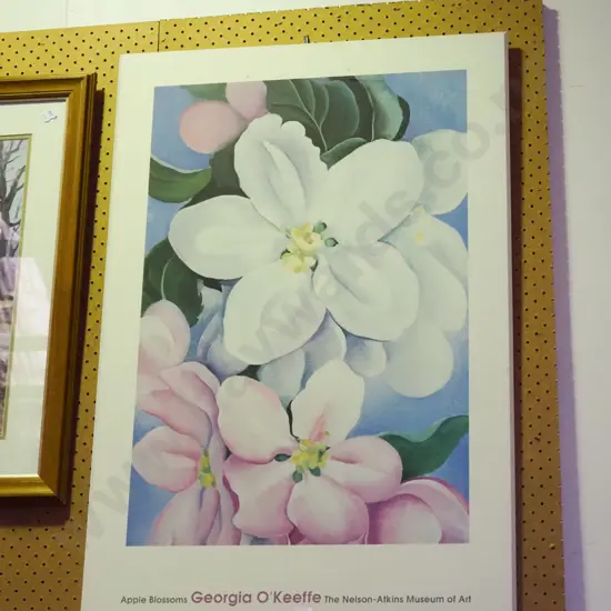 Georgia O'Keefe promotional print on board