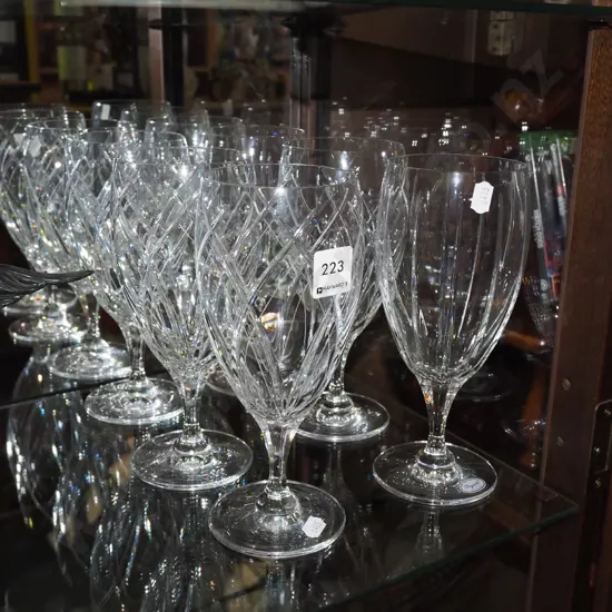 large cut crystal wine glasses