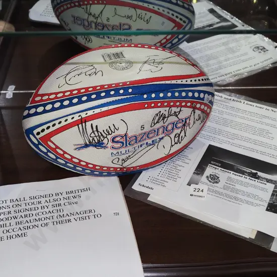 souvenir football signed by British Lions on tour 2005