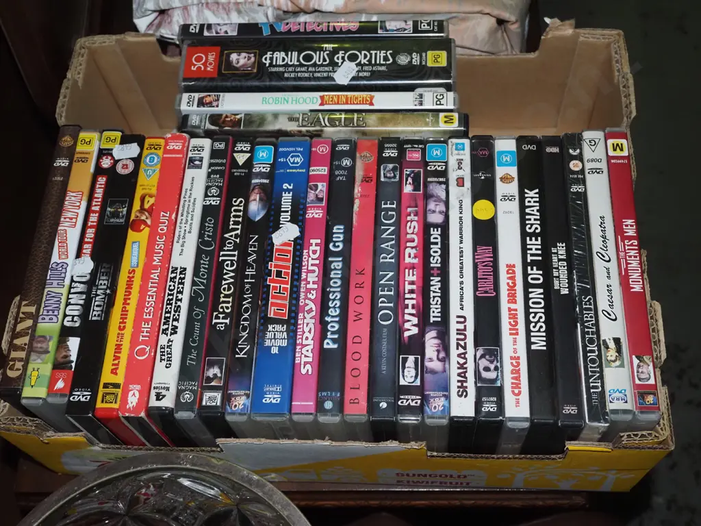 box of DVDs Image 1++