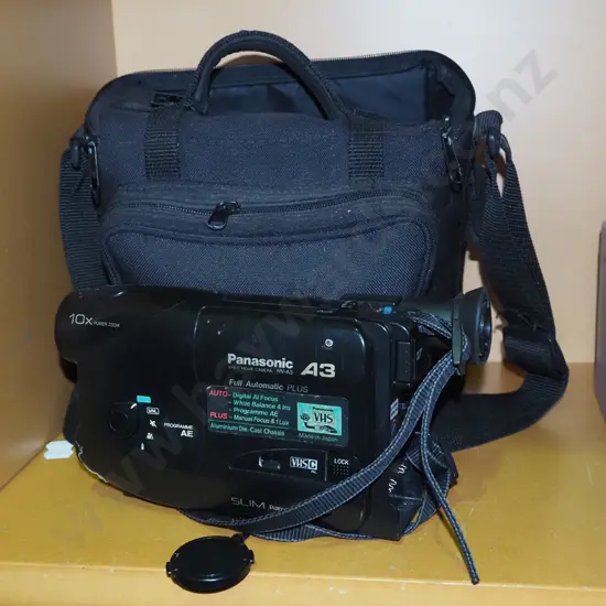 Panasonic video camera nd bag of accessories
