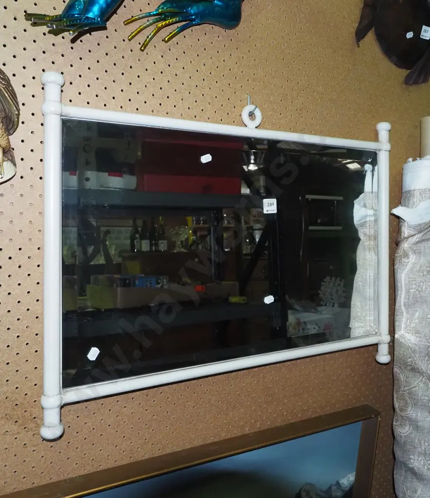 metal framed bevelled edge wall mirror W690 Image 1++