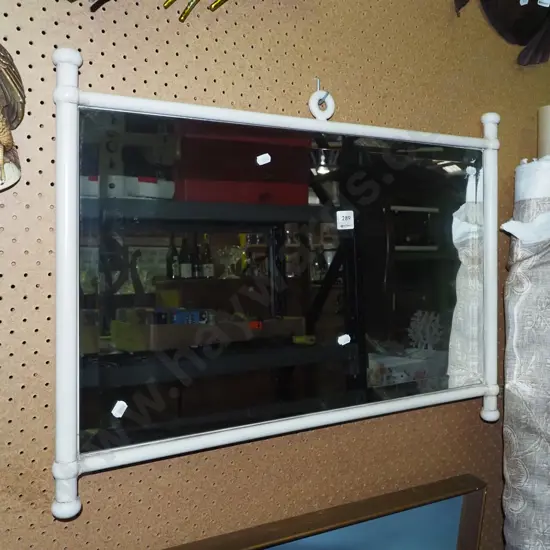 metal framed bevelled edge wall mirror W690