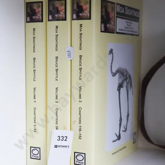 3x volumes of Bruce Spittles Moa Sightings