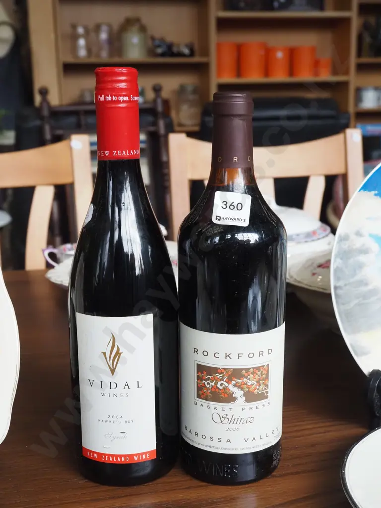 2x bottles of wine; Vidal syrah 2004, Rockford shiraz 2006 Image 1++