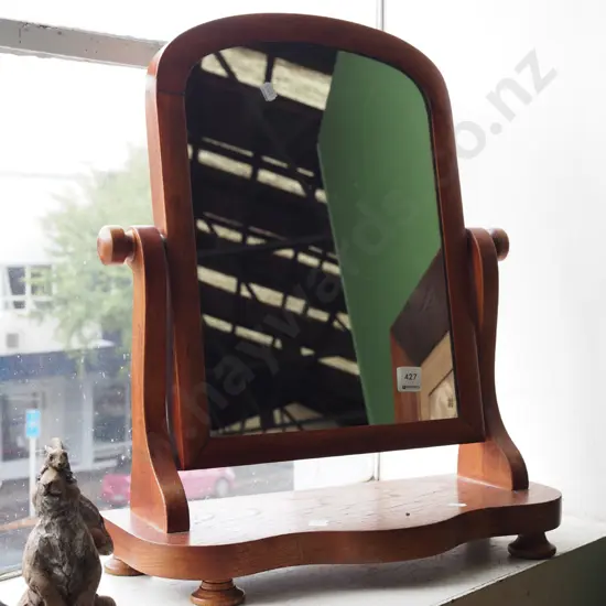 oak dressing table cheval mirror H500