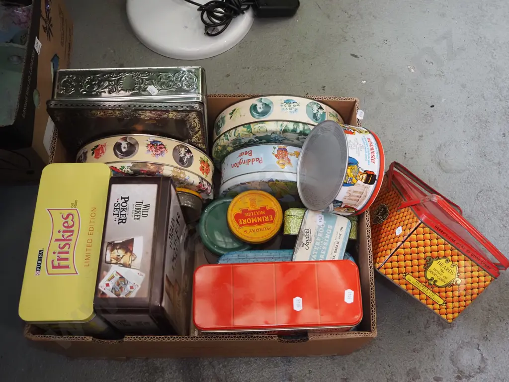 box of vintage tins Image 1++