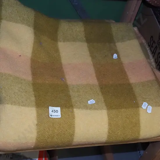 checked woollen blanket