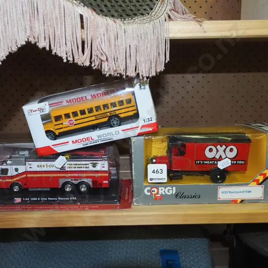 3x boxed diecast model vehicles