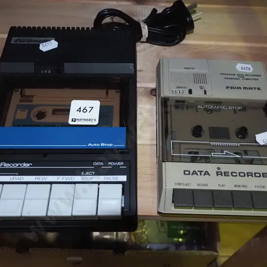 2x tape cassette data recorders