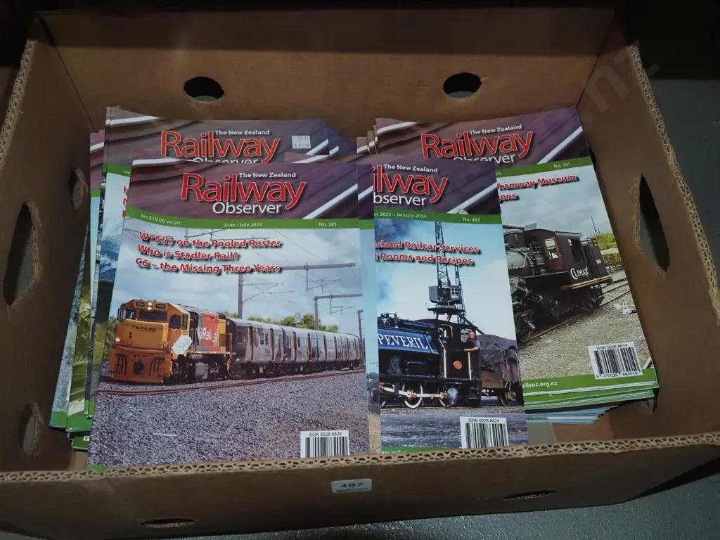 box; NZ Railway Observer magazines Image 1++