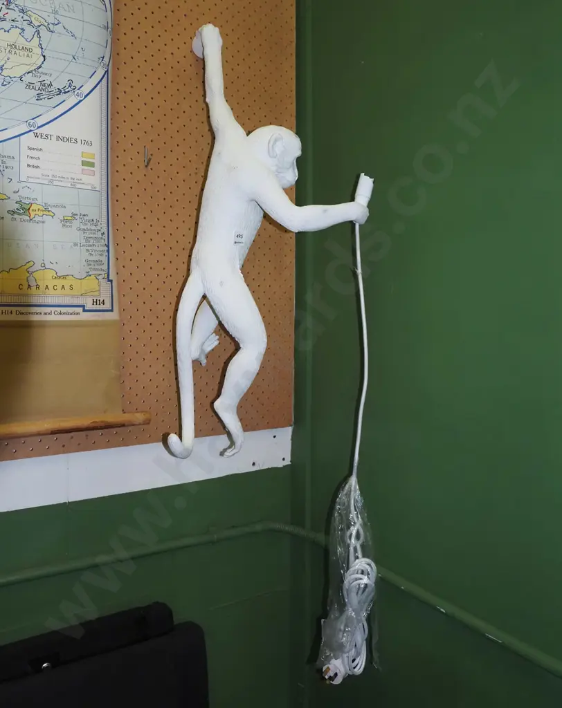 novelty monkey themed wall light fitting - fitting needs attention H760 Image 1++