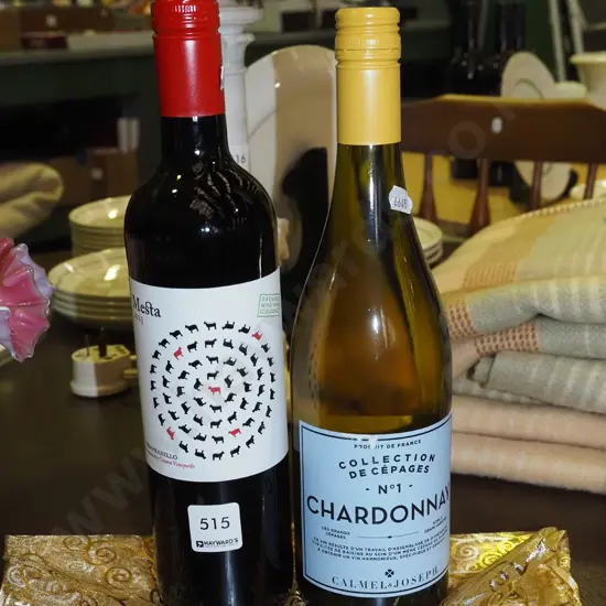 2x bottles of wine; Mesta Tempranillo 2023, Calmel Joseph chardonny 2024