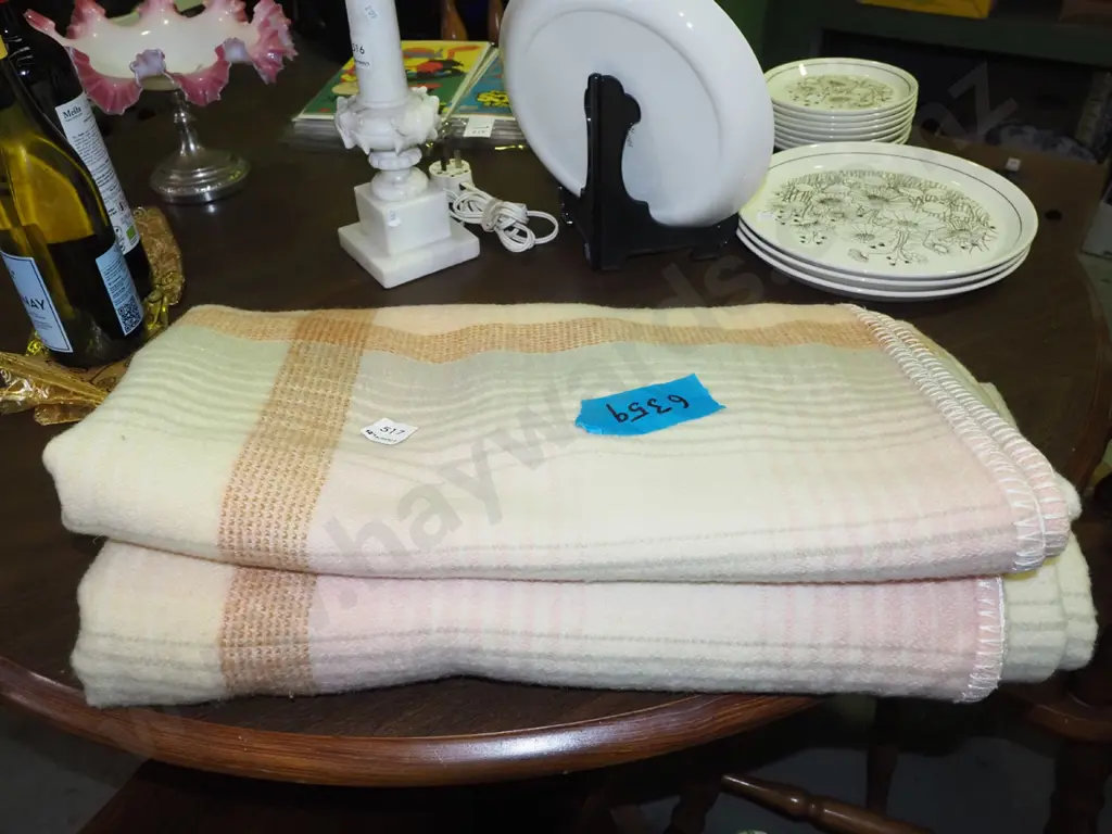 checked woollen blanket Image 1++