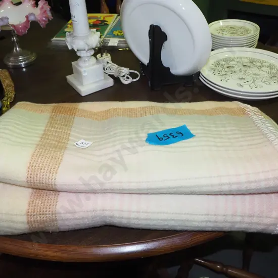 checked woollen blanket