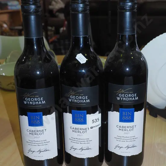 3x bottles of George Wyndham cabernet  merlot 2021
