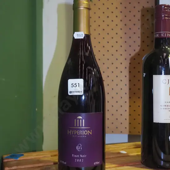 1x bottle of  Hyperion pinot noir 2002